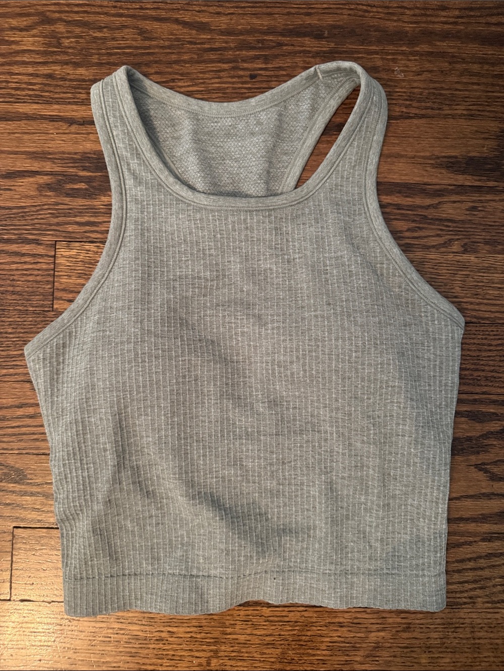 CRZ YOGA Women’s Ribbed Tank Top in Light Gray